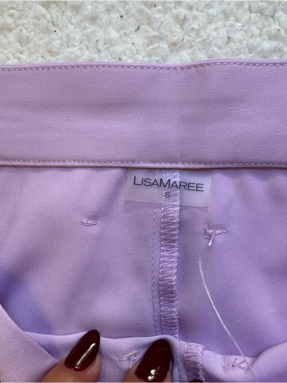NWT Lisa Maree Wild Love Real Feather Pant in Lilac Size Small $295 - Picture 8 of 13